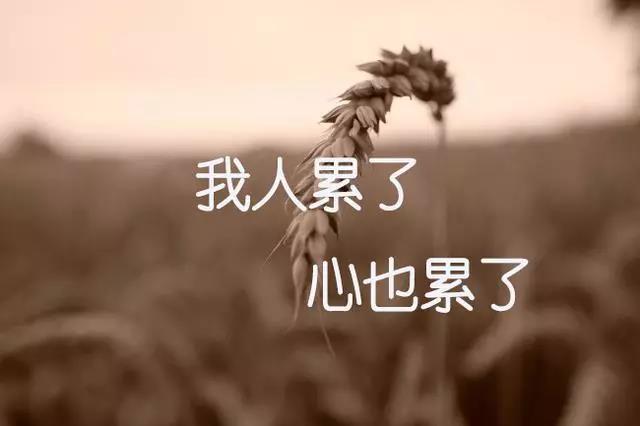 生活压抑心累了的情感短句