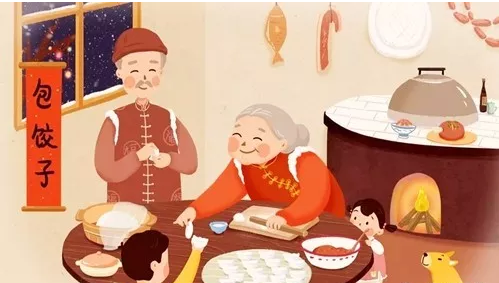过年在家包饺子的心情说说